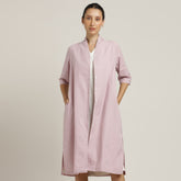 Dakota Dress & Jacket Set - Overlay & Midi Dress - Pastel Pink & Ecru